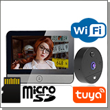 Видеоглазок с монитором Tuya Wi-Fi "HDcom DW6-Tuya" для двери с записью ...