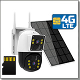 «Link Solar K66-2MP-4G-Dual» - уличная поворотная беспроводная 4G-SIM 2MP уличная камера с двумя объективами