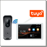 Беспроводной FullHD/TUYA/Wi-Fi домофон 8" «SkyNet 1200-Dual-Tuya» с 2мя видеокамерами