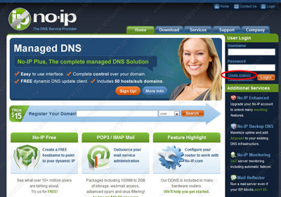 Пример регистрации и получения доменного имени на сайте https://www.no-ip.com Пример регистрации и получения доменного имени на сайте https://www.no-ip.com