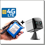 Мини 4G камера JMC-AC70-4G-Dual с аккумулятором 3000 + переходник
