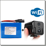 Миниатюрная Wi-Fi камера JMC-AC93 с аккумулятором 9800 + переходник