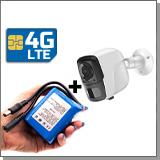 Уличная 4G камера JMC-F1-4G с аккумулятором 3000 + переходник