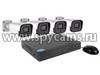 Готовый 5mp комплект уличного видеонаблюдения с записью в облако: HDCom-204-5M + KDM 246-5 (4 уличные 5mp камеры и гибридный регистратор)