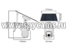 Уличная автономная поворотная 4G камера  Link Solar S11-4GS - габариты