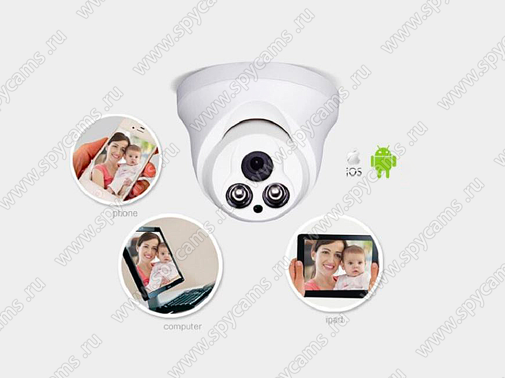 Купольная IP-камера HDcom-039-AP2 с записью в облако купить по низкой ...