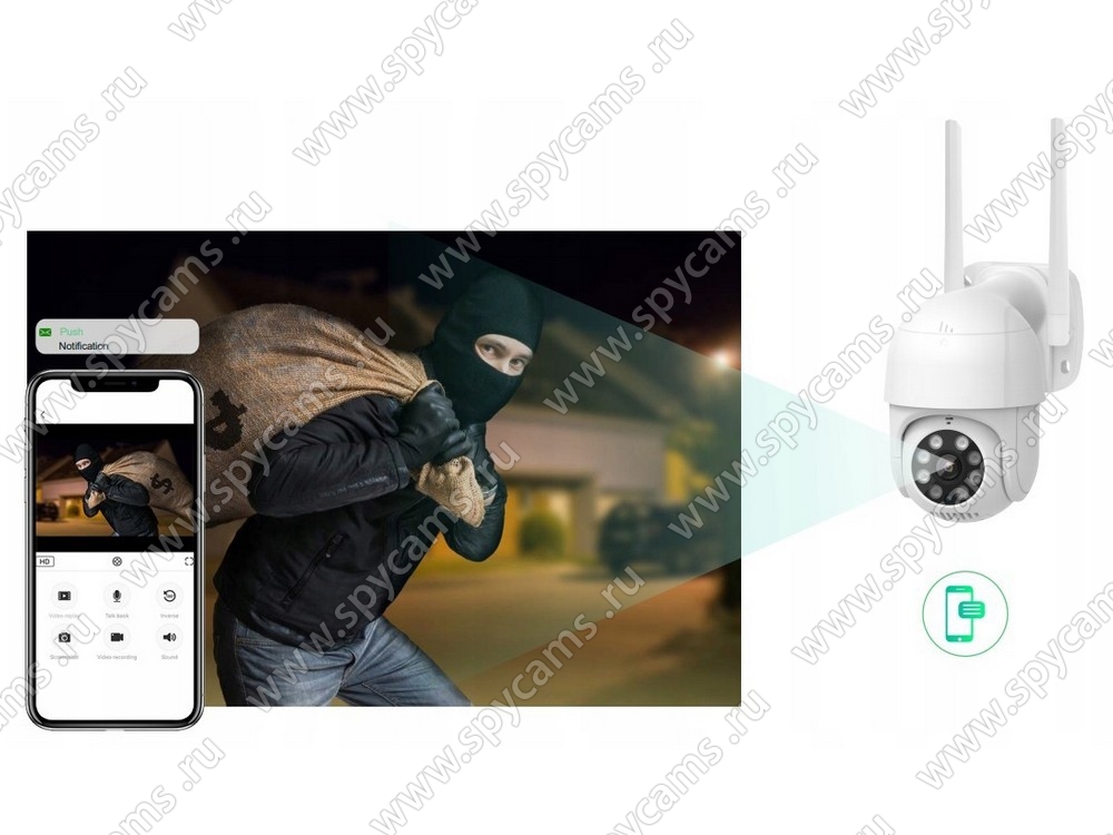 Уличная поворотная Wi-Fi IP-камера 5Mp «HDcom SE9826-5MP» с записью в ...